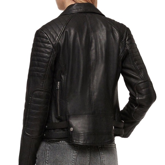 All Saints Papin Leather Biker Jacket - Picture 2 of 11